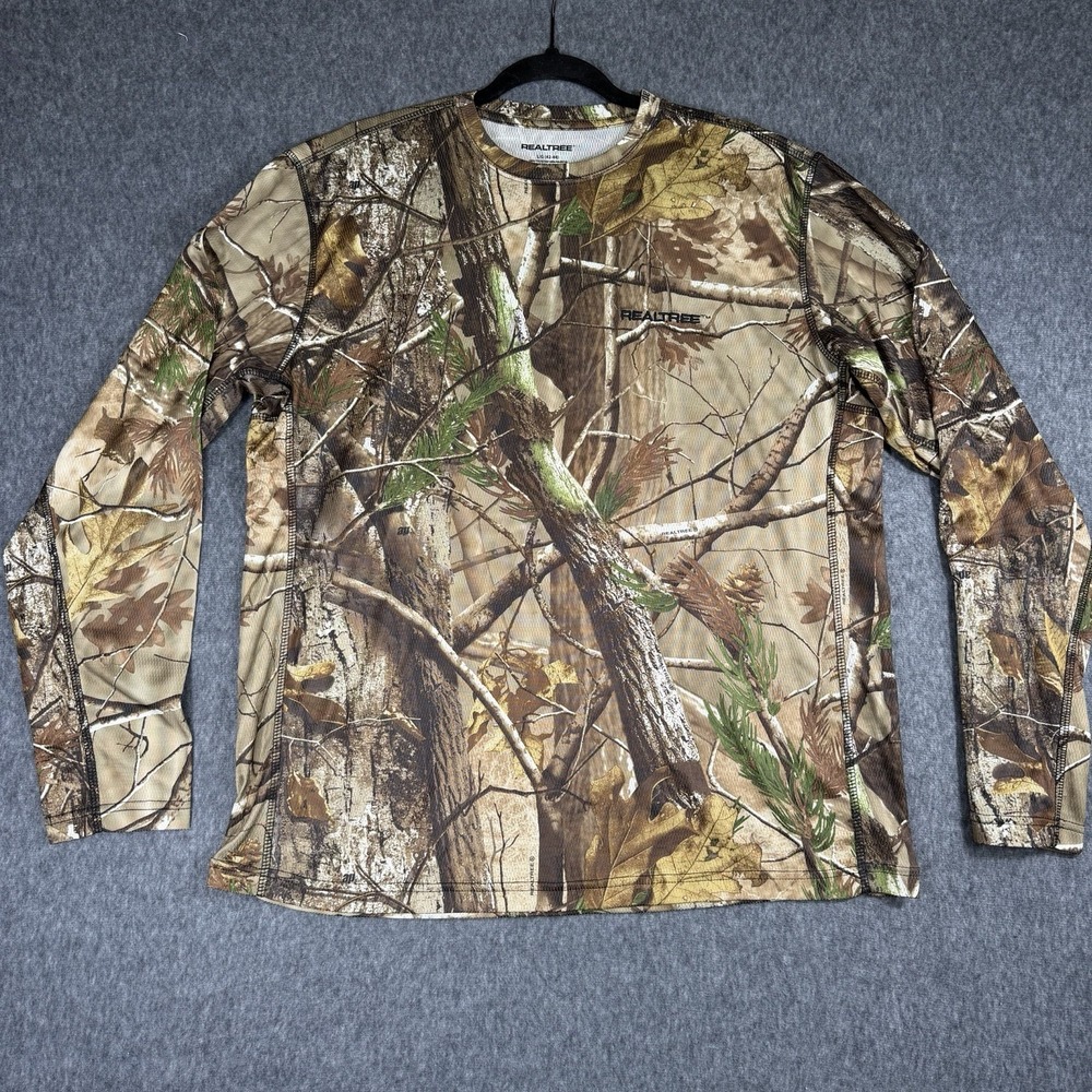 Realtree AP Camo Shirt Mens L Cotton Hunting Streetwear Outdoors